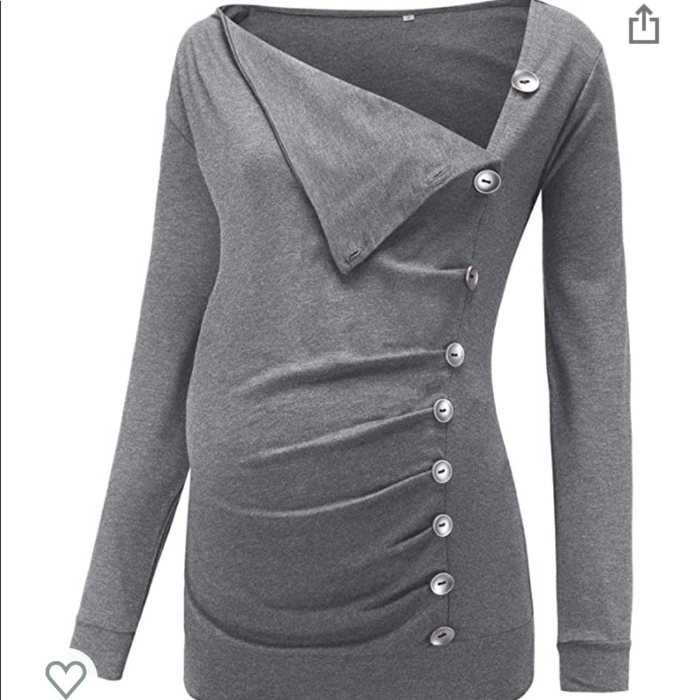 Grey nursing/maternity top